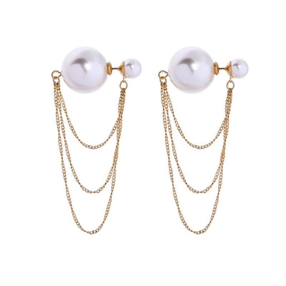 Gold Pearl Earrings